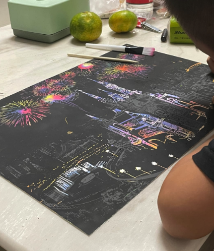 Customer photo of a Gatsby Canvas in progress