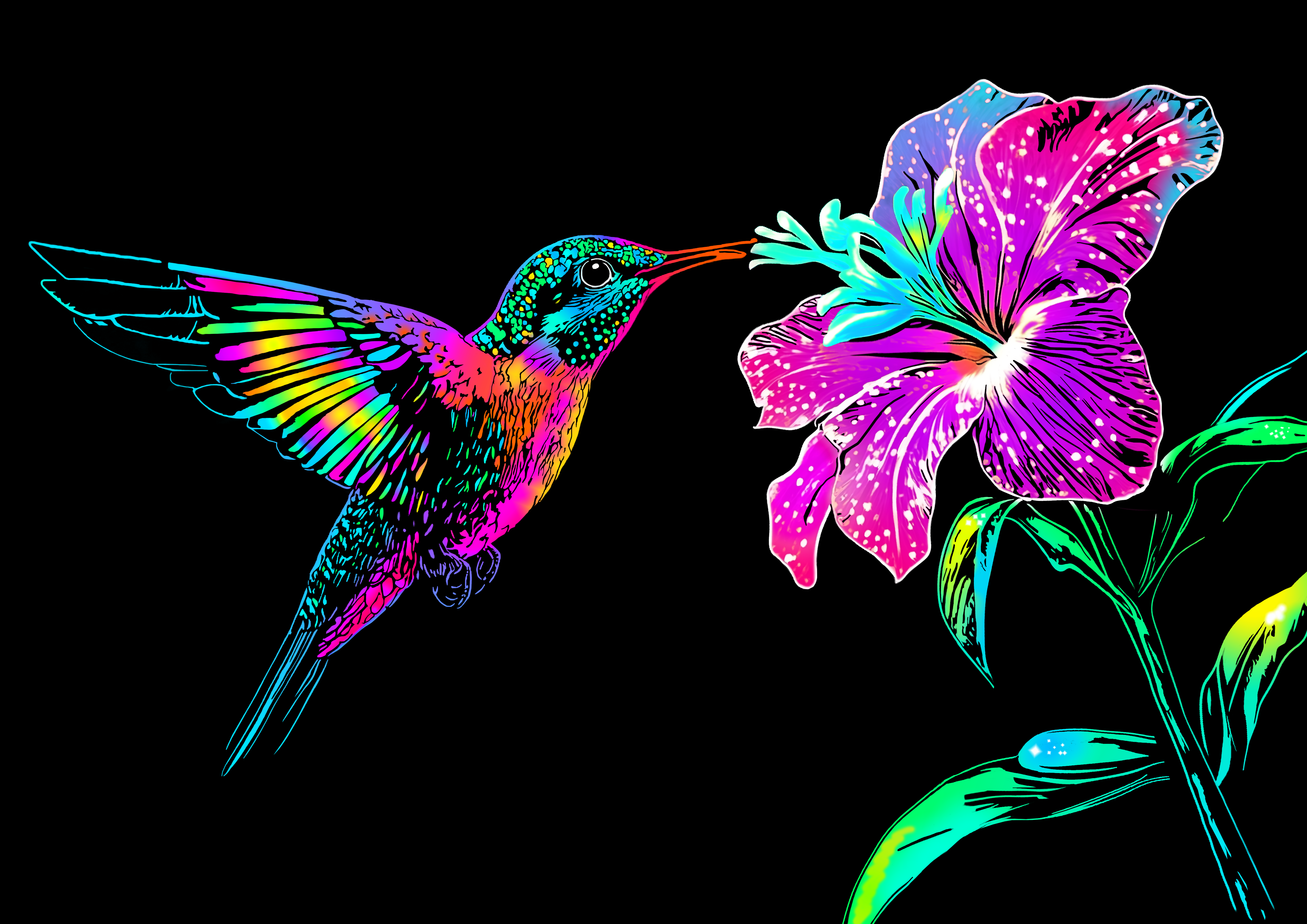 Calming Nature scratch art